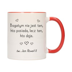 KUBEK KUBKI CZERWONY ŚRODEK UCHO ZNANE CYTATY CYTAT PREZENT W500