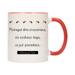 KUBEK KUBKI CZERWONY ŚRODEK UCHO ZNANE CYTATY CYTAT PREZENT W499