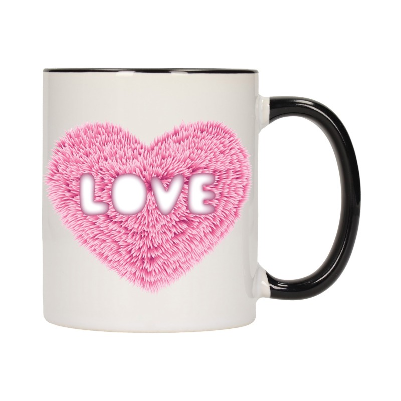 KUBEK KUBKI CZARNY ŚRODEK UCHO DLA NIEJ NIEGO WALENTYNKI PREZENT W3