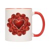 KUBEK KUBKI CZERWONY ŚRODEK UCHO DLA NIEJ NIEGO WALENTYNKI PREZENT W11