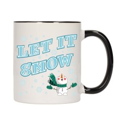 KUBEK KUBKI CZARNY ŚRODEK UCHO NA MIKOŁAJA MIKOŁAJ PREZENT w671