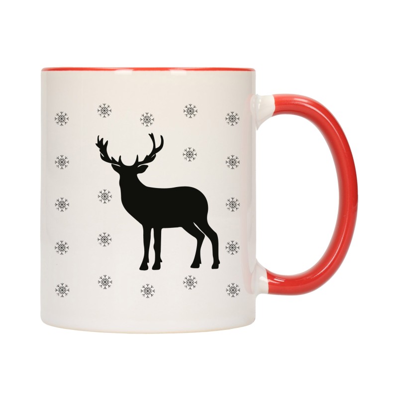 KUBEK KUBKI CZERWONY ŚRODEK UCHO NA MIKOŁAJA MIKOŁAJ PREZENT W307