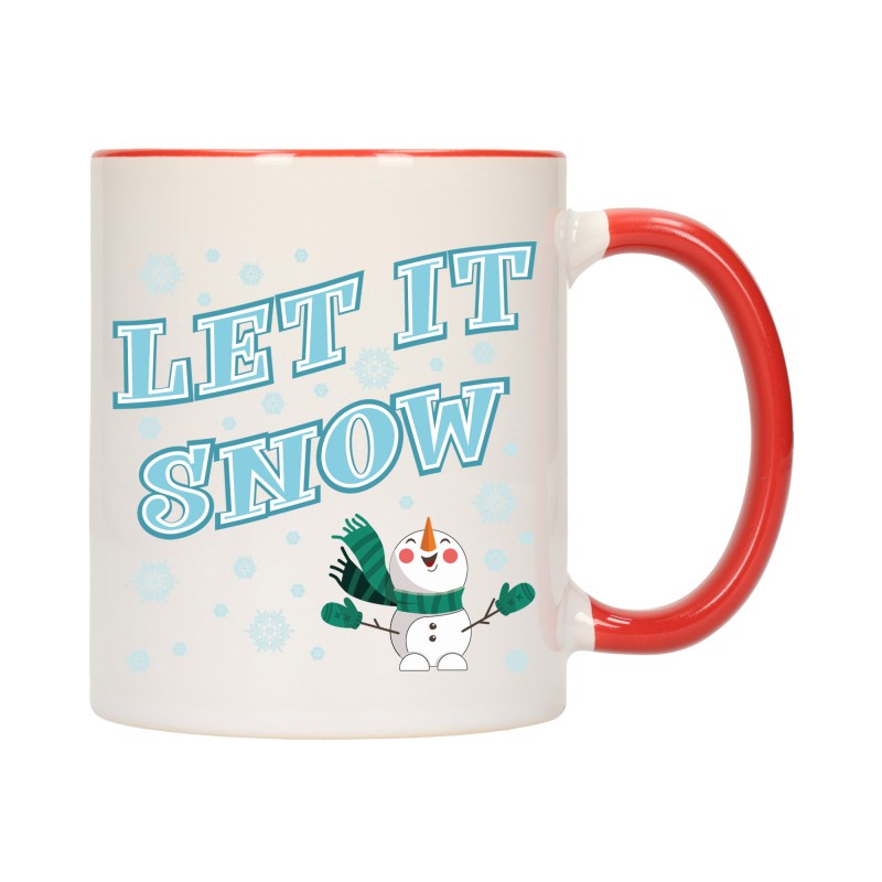 KUBEK KUBKI CZERWONY ŚRODEK UCHO NA MIKOŁAJA MIKOŁAJ PREZENT w671