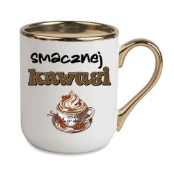 KUBEK ZŁOTY RANT UCHO ŚMIESZNY ZABAWNY NAPIS PUDEŁKO OZDOBNE PREZENT W820