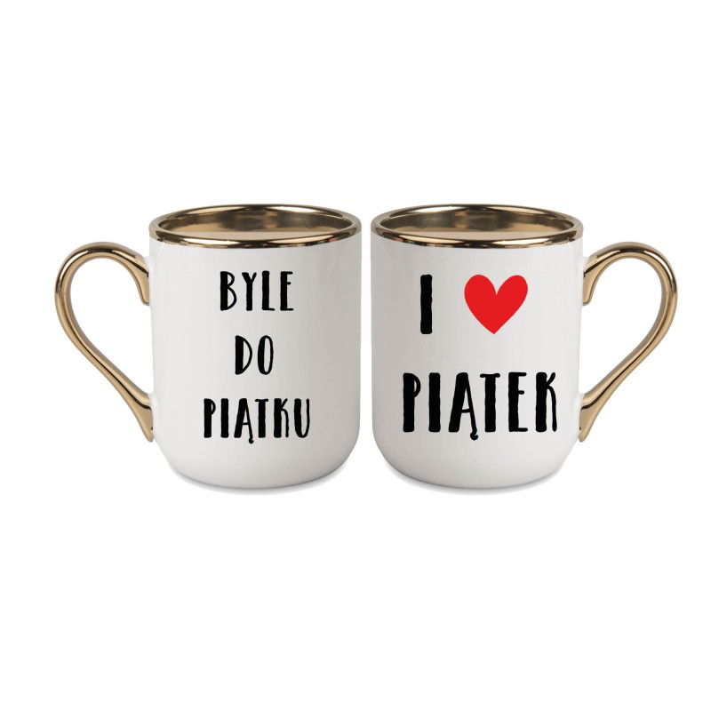 KUBEK KUBKI ZŁOTY RANT UCHO DO PRACY ŚMIESZNY NAPIS PREZENT W264