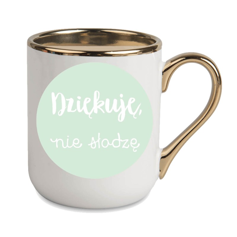 KUBEK KUBKI ZŁOTY RANT UCHO ŚMIESZNY ZABAWNY NAPIS PREZENT W265