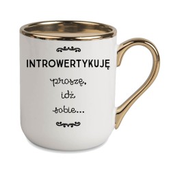 KUBEK KUBKI ZŁOTY RANT UCHO ŚMIESZNY ZABAWNY NAPIS PREZENT W410