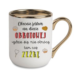 KUBEK KUBKI ZŁOTY RANT UCHO ŚMIESZNY ZABAWNY NAPIS PREZENT W442