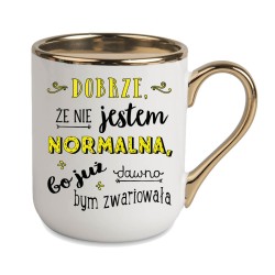 KUBEK KUBKI ZŁOTY RANT UCHO ŚMIESZNY ZABAWNY NAPIS PREZENT W482