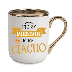 KUBEK KUBKI ZŁOTY RANT UCHO ŚMIESZNY ZABAWNY NAPIS PREZENT W602