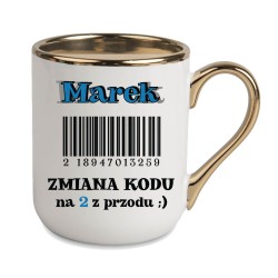 KUBEK KUBKI ZŁOTY RANT UCHO ŚMIESZNY ZABAWNY NAPIS PREZENT W610