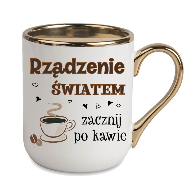 KUBEK KUBKI ZŁOTY RANT UCHO ŚMIESZNY ZABAWNY NAPIS PREZENT W624