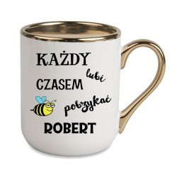 KUBEK KUBKI ZŁOTY RANT UCHO ŚMIESZNY ZABAWNY NAPIS PREZENT W641