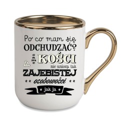 KUBEK KUBKI ZŁOTY RANT UCHO ŚMIESZNY ZABAWNY NAPIS PREZENT W659