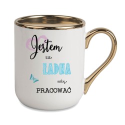 KUBEK ZŁOTY RANT UCHO DLA DZIEWCZYNY KOBIETY KOLEŻANKI SIOSTRY PREZENT W137