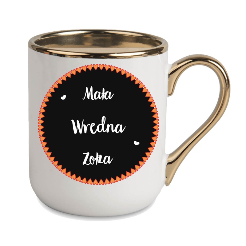 KUBEK ZŁOTY RANT UCHO DLA DZIEWCZYNY KOBIETY KOLEŻANKI SIOSTRY PREZENT W140