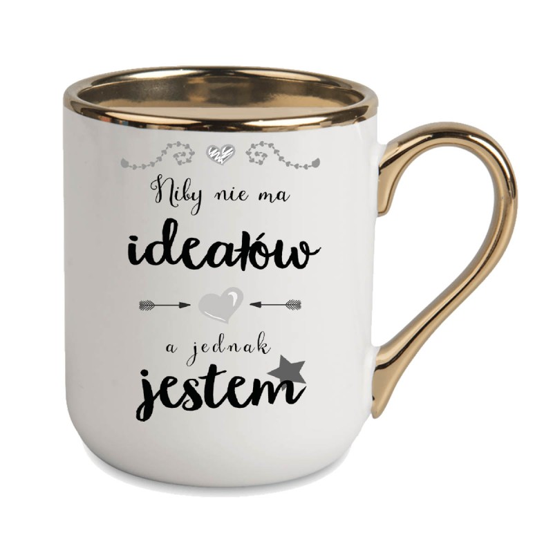 KUBEK ZŁOTY RANT UCHO DLA DZIEWCZYNY KOBIETY KOLEŻANKI SIOSTRY PREZENT W142