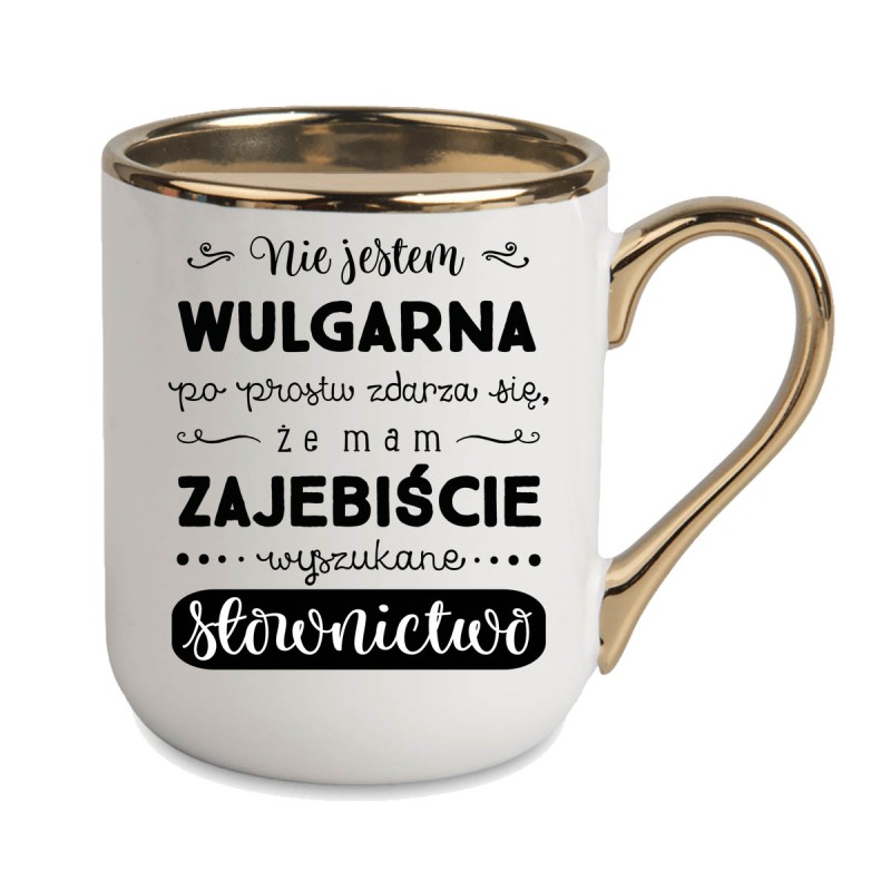 KUBEK ZŁOTY RANT UCHO DLA DZIEWCZYNY KOBIETY KOLEŻANKI SIOSTRY PREZENT W408