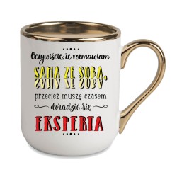 KUBEK ZŁOTY RANT UCHO DLA DZIEWCZYNY KOBIETY KOLEŻANKI SIOSTRY PREZENT W433