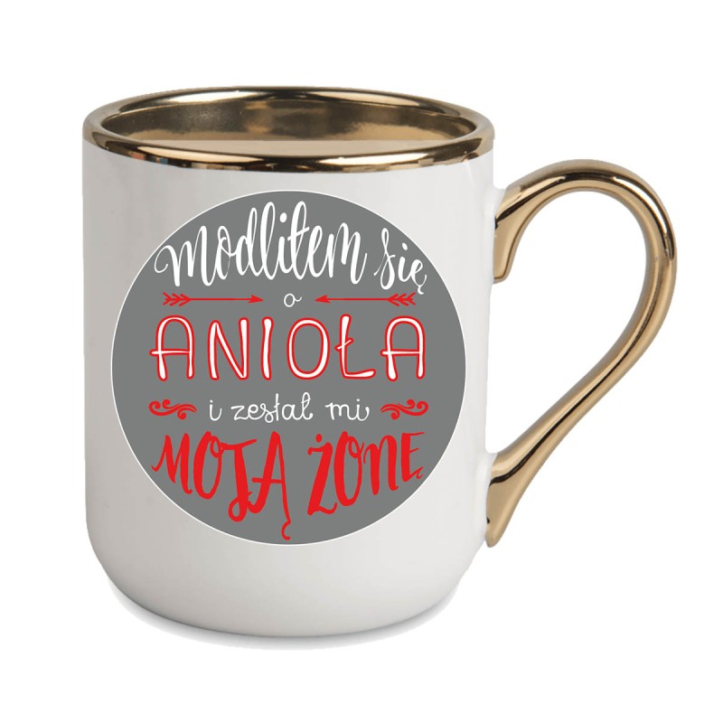 KUBEK ZŁOTY RANT UCHO DLA DZIEWCZYNY KOBIETY KOLEŻANKI SIOSTRY PREZENT W452