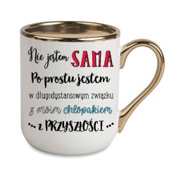 KUBEK ZŁOTY RANT UCHO DLA DZIEWCZYNY KOBIETY KOLEŻANKI SIOSTRY PREZENT W474