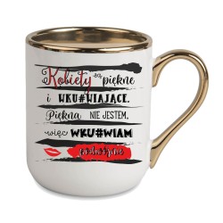 KUBEK ZŁOTY RANT UCHO DLA DZIEWCZYNY KOBIETY KOLEŻANKI SIOSTRY PREZENT W494