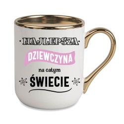 KUBEK ZŁOTY RANT UCHO DLA DZIEWCZYNY KOBIETY KOLEŻANKI SIOSTRY PREZENT W586