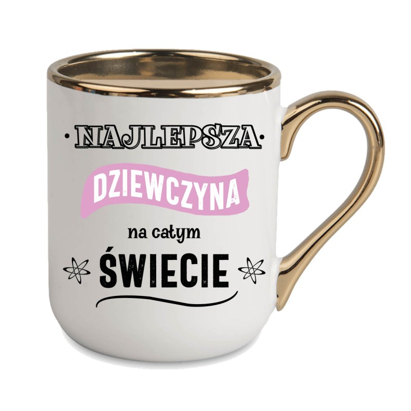 KUBEK ZŁOTY RANT UCHO DLA DZIEWCZYNY KOBIETY KOLEŻANKI SIOSTRY PREZENT W586