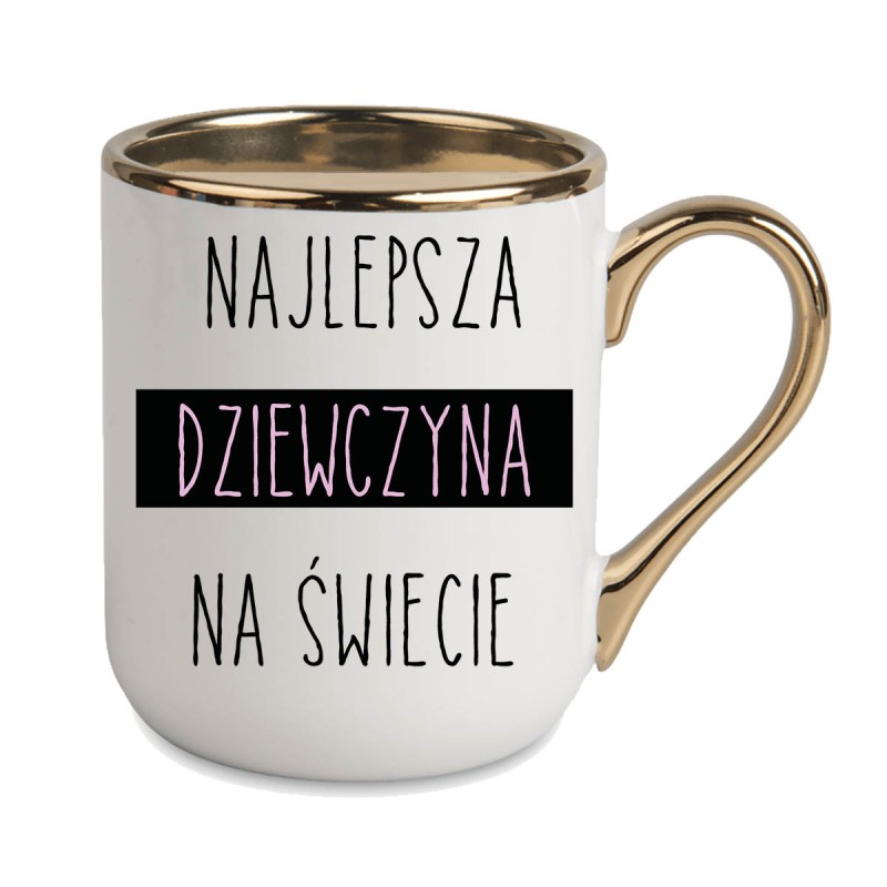KUBEK ZŁOTY RANT UCHO DLA DZIEWCZYNY KOBIETY KOLEŻANKI SIOSTRY PREZENT W588