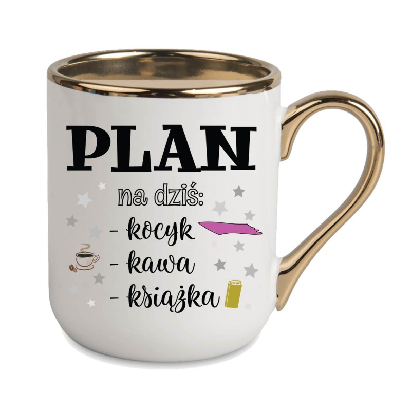 KUBEK ZŁOTY RANT UCHO DLA DZIEWCZYNY KOBIETY KOLEŻANKI SIOSTRY PREZENT W621