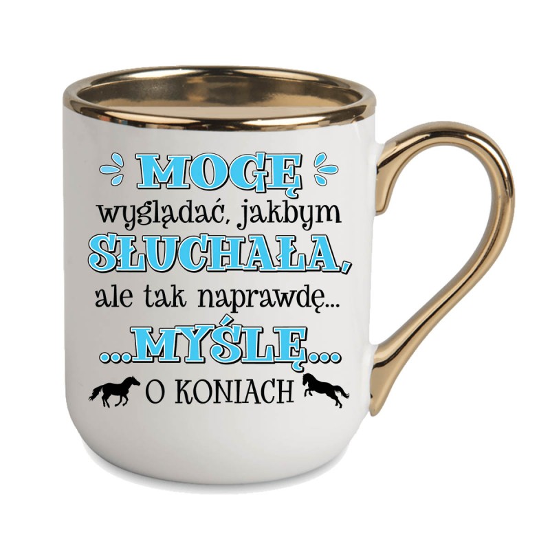 KUBEK ZŁOTY RANT UCHO DLA DZIEWCZYNY KOBIETY KOLEŻANKI SIOSTRY PREZENT W655