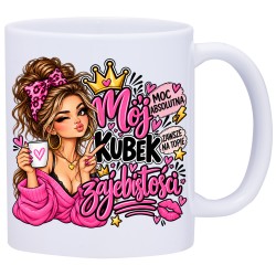 KUBEK KUBKI DLA DZIEWCZYNY KOBIETY ŚMIESZNY ZABAWNY NAPIS PREZENT W878