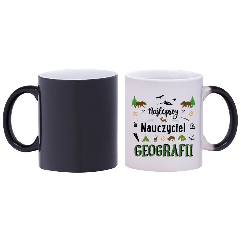 kubek magiczny najlepszy nauczyciel geografii prezent w195
