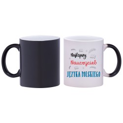 kubek magiczny najlepszy nauczyciel języka polskiego prezent w197