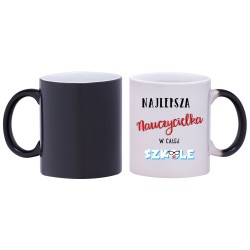 kubek magiczny najlepsza nauczycielka w całej szkole prezent w198