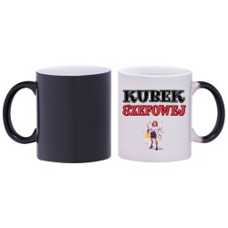 kubek magiczny dla najlepszej szefowej do pracy prezent w653