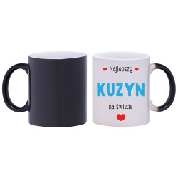 kubek magiczny najlepszy kuzyn na świecie dla rodziny prezent w423